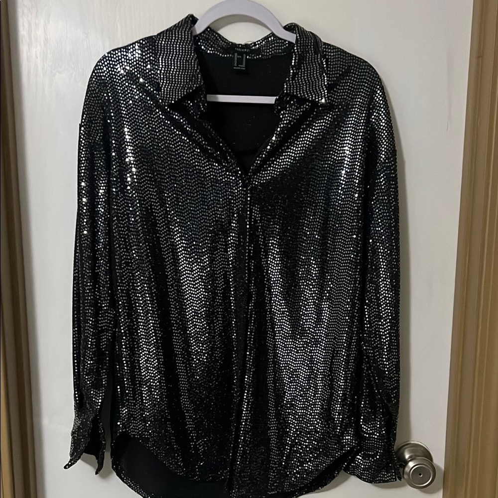 Sequin Black Women's Top